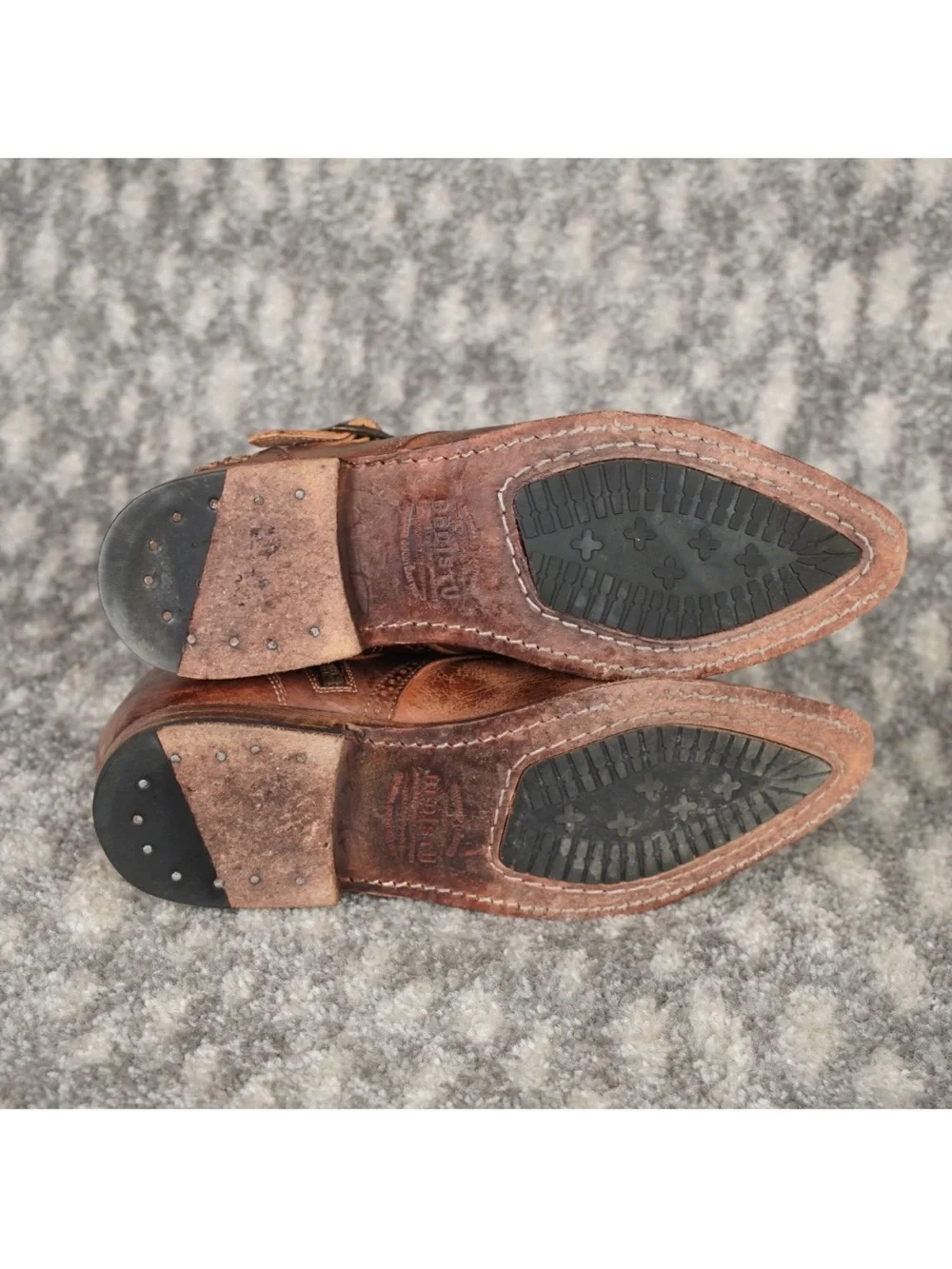 Bed Stu Cobbler Ankle Bootie With Fringe Women’s US8 Brown Leather Inside & Out